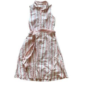 J. Crew | Stripe sleeveless button down dress